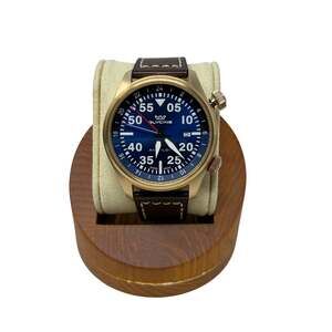 Glycine Airpilot GMT GL0353 Mens Watch 44mm Blue Gold Swiss Quartz Box Papers